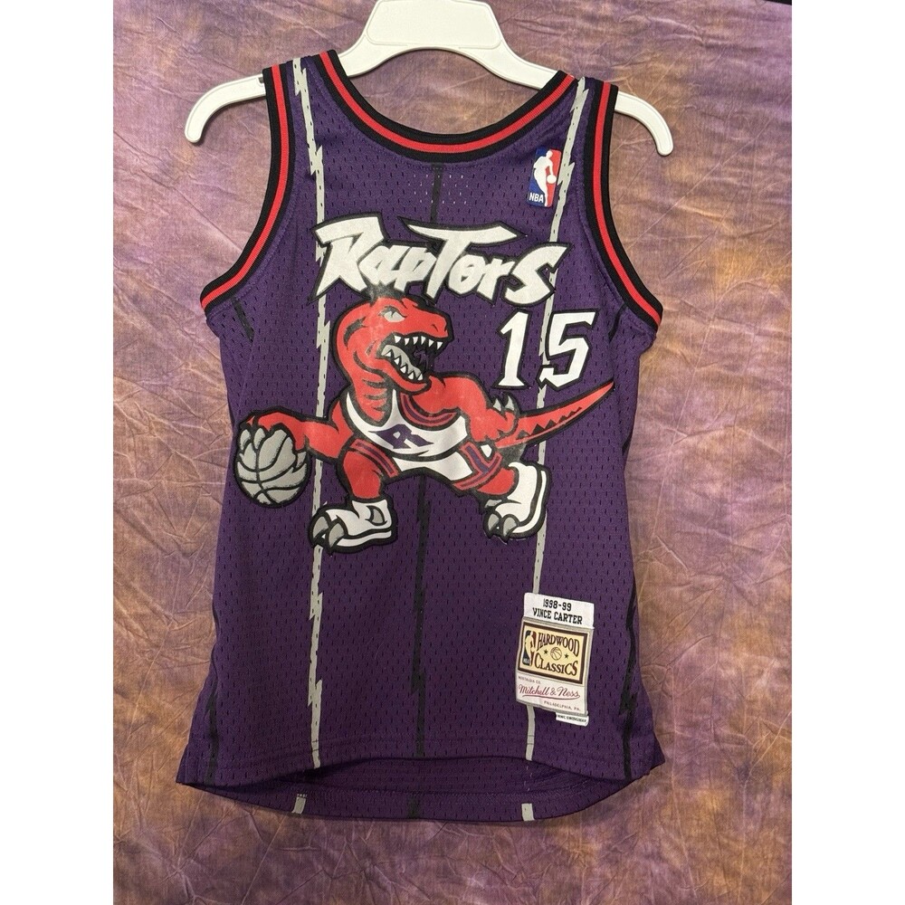 Mitchell & Ness Raptors Vince Carter #15 Hardwood Classics Jersey (Youth Large)